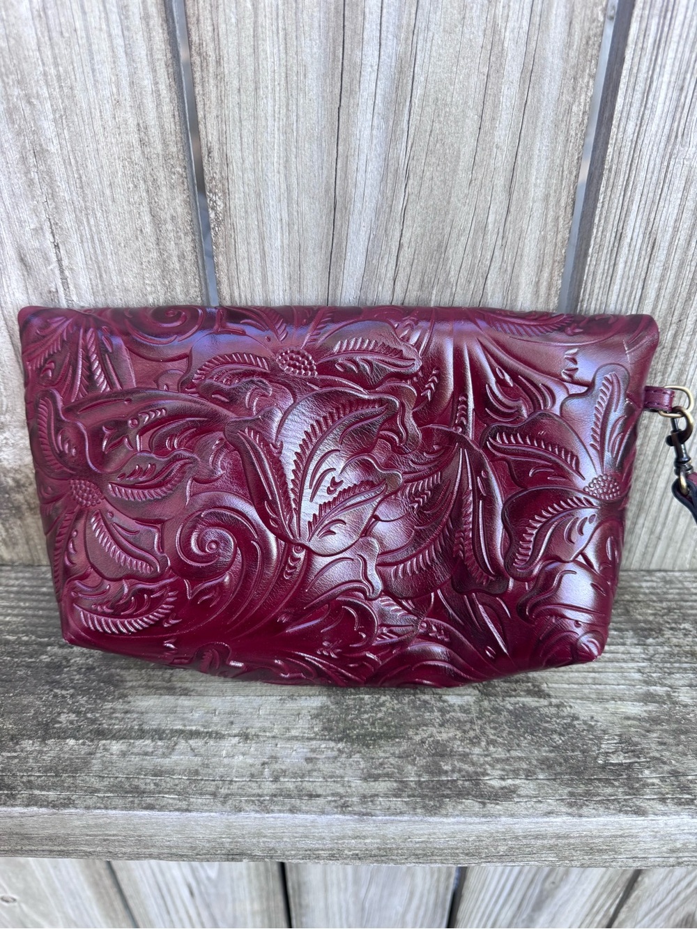 Patricia Nash Leather Wristlet - Picture 2 of 9
